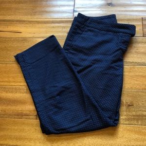 Blue w/white polka dot dress pants